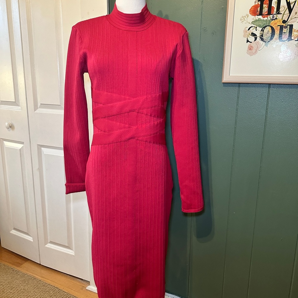 Pink Long Sleeve Dress